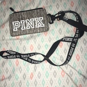 PINK lanyard and ID purse